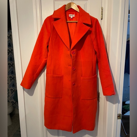 Candace Cameron Burr Red “Cherry” button front jacket. Size Small. Like New! - Picture 5 of 5